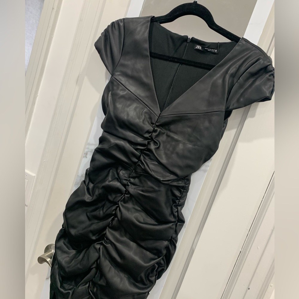 Leather dress